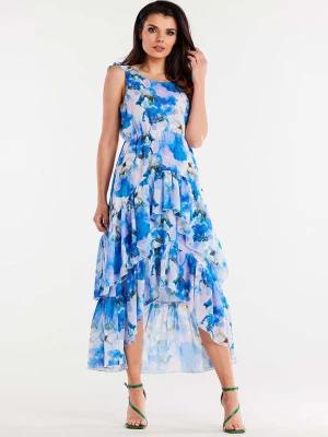 Awama Sukienka w kolorze niebiesko-białym rozmiar: XL