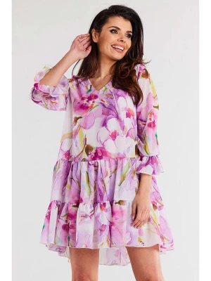 Awama Sukienka w kolorze różowo-białym rozmiar: L/XL
