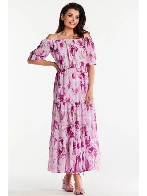 Awama Sukienka w kolorze różowym ze wzorem rozmiar: M