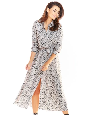 Awama Sukienka w kolorze szarym ze wzorem rozmiar: L