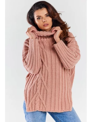 Awama Sweter w kolorze jasnoróżowym rozmiar: onesize