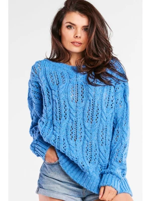 Awama Sweter w kolorze niebieskim rozmiar: onesize