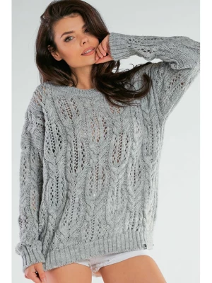 Awama Sweter w kolorze szarym rozmiar: onesize