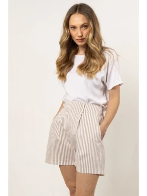 Awama Szorty w kolorze beżowo-białym rozmiar: XL