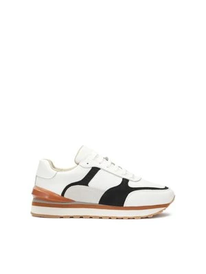 Awangardowe skórzane sneakersy damskie Kazar