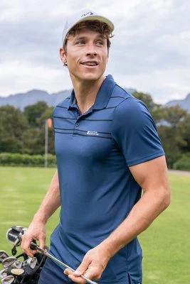 Away męska koszulka polo z technologią IsoCool - Blue Mountain Warehouse