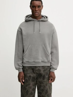 Axel Arigato bluza bawełniana Distort Washed męska kolor szary z kapturem melanżowa A3434001