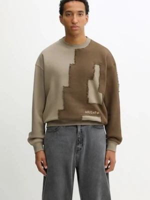 Axel Arigato bluza bawełniana Pixel A męska kolor brązowy z aplikacją A3291002