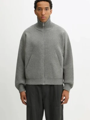 Axel Arigato kardigan z dodatkiem wełny Core zip-up męski kolor szary A2143003