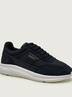Axel Arigato Skórzane sneakersy Genesis Neo Runner | zamsz czarny