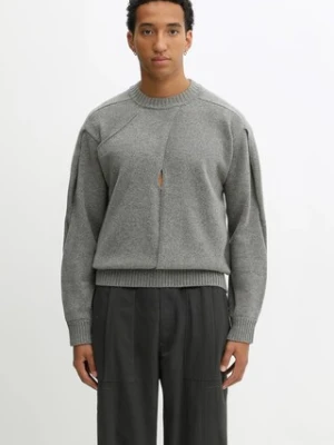 Axel Arigato sweter z dodatkiem wełny Stitch paneled męski kolor szary lekki A3401001