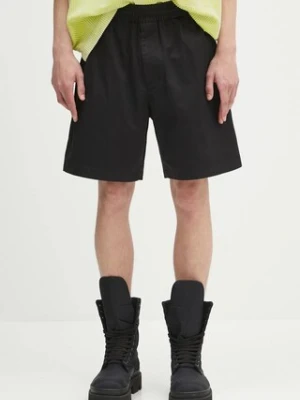 Axel Arigato szorty bawełniane Stitch Embroidered Shorts męskie kolor czarny A3124002