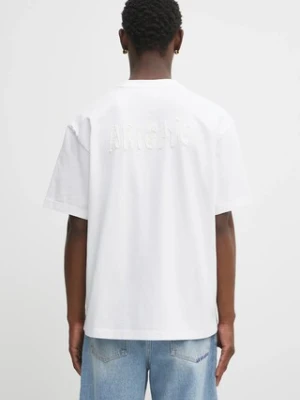 Axel Arigato t-shirt bawełniany Memo męski kolor biały z aplikacją A3461001