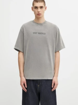 Axel Arigato t-shirt bawełniany Washed T-Shirt męski kolor szary z nadrukiem A3118002