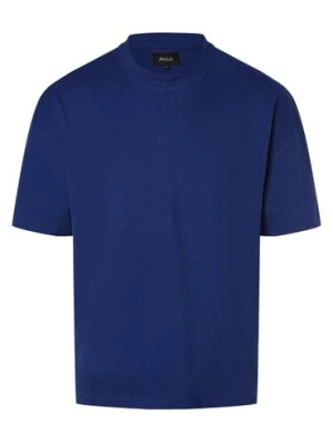 Aygill's Koszulka męska Mężczyźni Bawełna niebieski jednolity,
