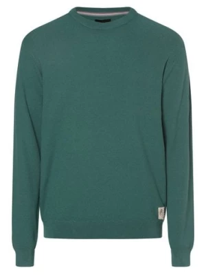 Aygill's Męski sweter Mężczyźni Sztuczne włókno niebieski|zielony wypukły wzór tkaniny,