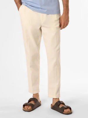 Aygill's Spodnie z dodatkiem lnu Mężczyźni Bawełna beżowy|biały jednolity,
