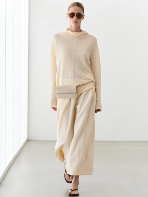 Ażurowy Sweter Z Bawełną - Surowy - Massimo Dutti - Female