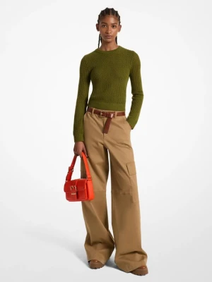 Ażurowy sweter z wełny z merynosów Michael Kors