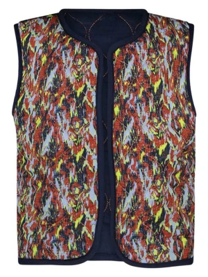 B.Nosy Kamizelka pikowana "Ginny" w kolorze granatowo-brązowo-żółtym rozmiar: 110/116