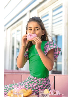 B.Nosy Koszulka "Thessa" w kolorze zielono-jasnoróżowym rozmiar: 134/140