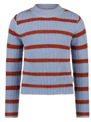 B.Nosy Sweter "Kendall" w kolorze błękitno-czerwonym rozmiar: 134/140