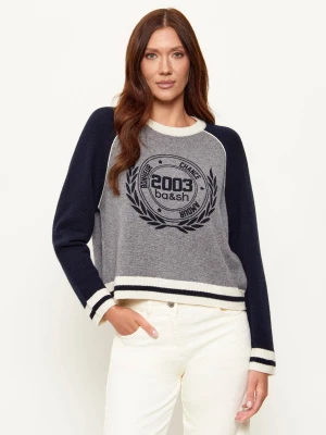 Ba&sh Kaszmirowy sweter COLLETTE | Regular Fit granatowy