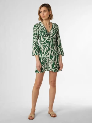 ba&sh Sukienka damska Kobiety wiskoza zielony|biały wzorzysty,