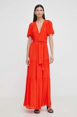 BA&SH sukienka NATALIA kolor pomarańczowy maxi rozkloszowana 1E24NATA
