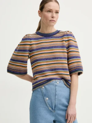 BA&SH sweter bawełniany FARFAELA damski kolor multicolor 1E25FARF