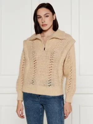 Ba&sh Wełniany sweter | Oversize fit | basic mesh