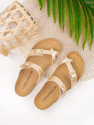 BABUNKERS Family Japonki w kolorze złotym rozmiar: 37