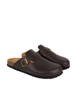 BABUNKERS Family Skórzane chodaki w kolorze brązowym rozmiar: 41