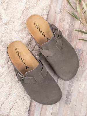 BABUNKERS Family Skórzane chodaki w kolorze jasnoszarym rozmiar: 36