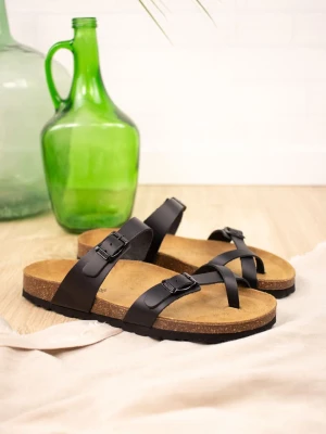 BABUNKERS Family Skórzane japonki w kolorze czarnym rozmiar: 43