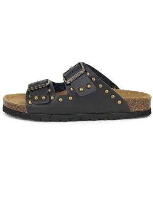 BABUNKERS Family Skórzane klapki w kolorze czarnym rozmiar: 39