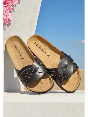 BABUNKERS Family Skórzane klapki w kolorze czarnym rozmiar: 37