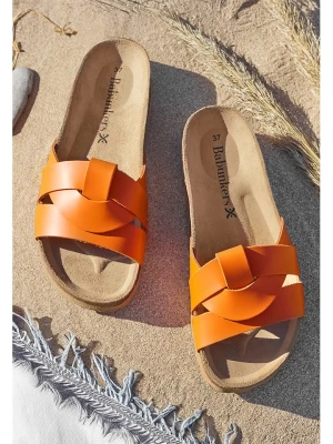 BABUNKERS Family Skórzane klapki w kolorze pomarańczowym rozmiar: 37