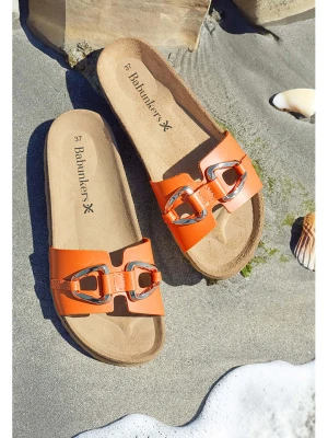 BABUNKERS Family Skórzane klapki w kolorze pomarańczowym rozmiar: 39