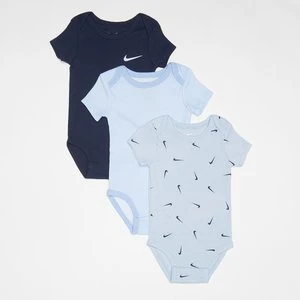 Baby Essentials Bodysuit (3 Pack), markiNike, Rampersy i zestawy dla niemowląt, w kolorze niebieski, rozmiar: