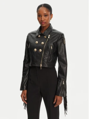 Babylon Kurtka skórzana DSG526 Czarny Regular Fit