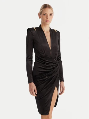 Babylon Sukienka koktajlowa MF204C Czarny Slim Fit