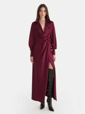 Babylon Sukienka wieczorowa ED0764 Bordowy Regular Fit