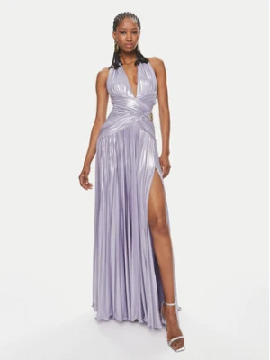 Babylon Sukienka wieczorowa MF200U Fioletowy Regular Fit