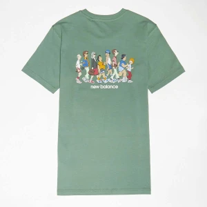 Back Graphic Queue Tee, markiNew Balance, T-Shirts, w kolorze zielony, rozmiar: