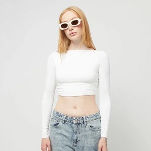 Backless Cropped Longsleeve, markiDecibel, Długie rękawy, w kolorze biały, rozmiar: