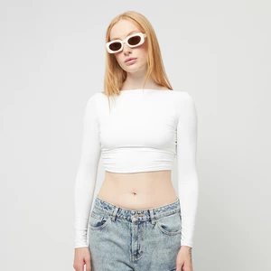 Backless Cropped Longsleeve white, marki DecibelApparel, w kolorze Biały, rozmiar