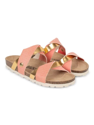 BACKSUN Klapki "Balina" w kolorze złoto-jasnoróżowym rozmiar: 41