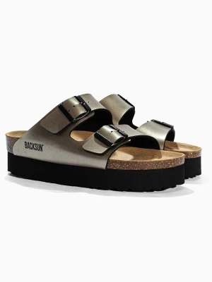 BACKSUN Klapki "Maldives" w kolorze złotym rozmiar: 39