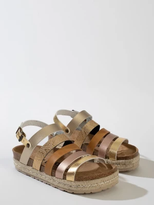 BACKSUN Sandały "Pria" w kolorze złoto-brązowym rozmiar: 40
